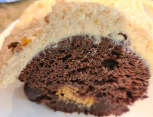 No Sugar Baker’s Chocolate Peanut Butter Bundt Cake