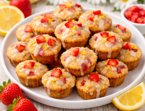 No Sugar Baker Strawberry Lemon Mini Muffins